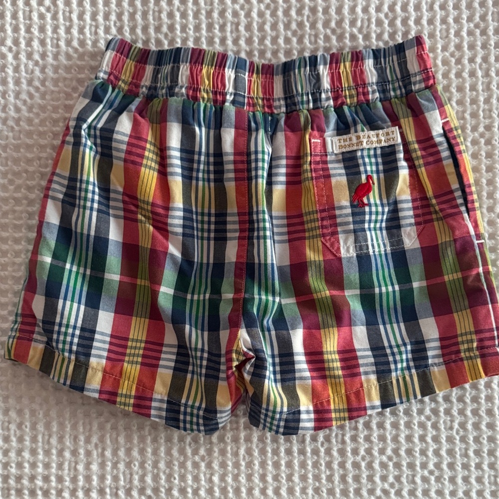 Beaufort bonnet boys plaid madras short